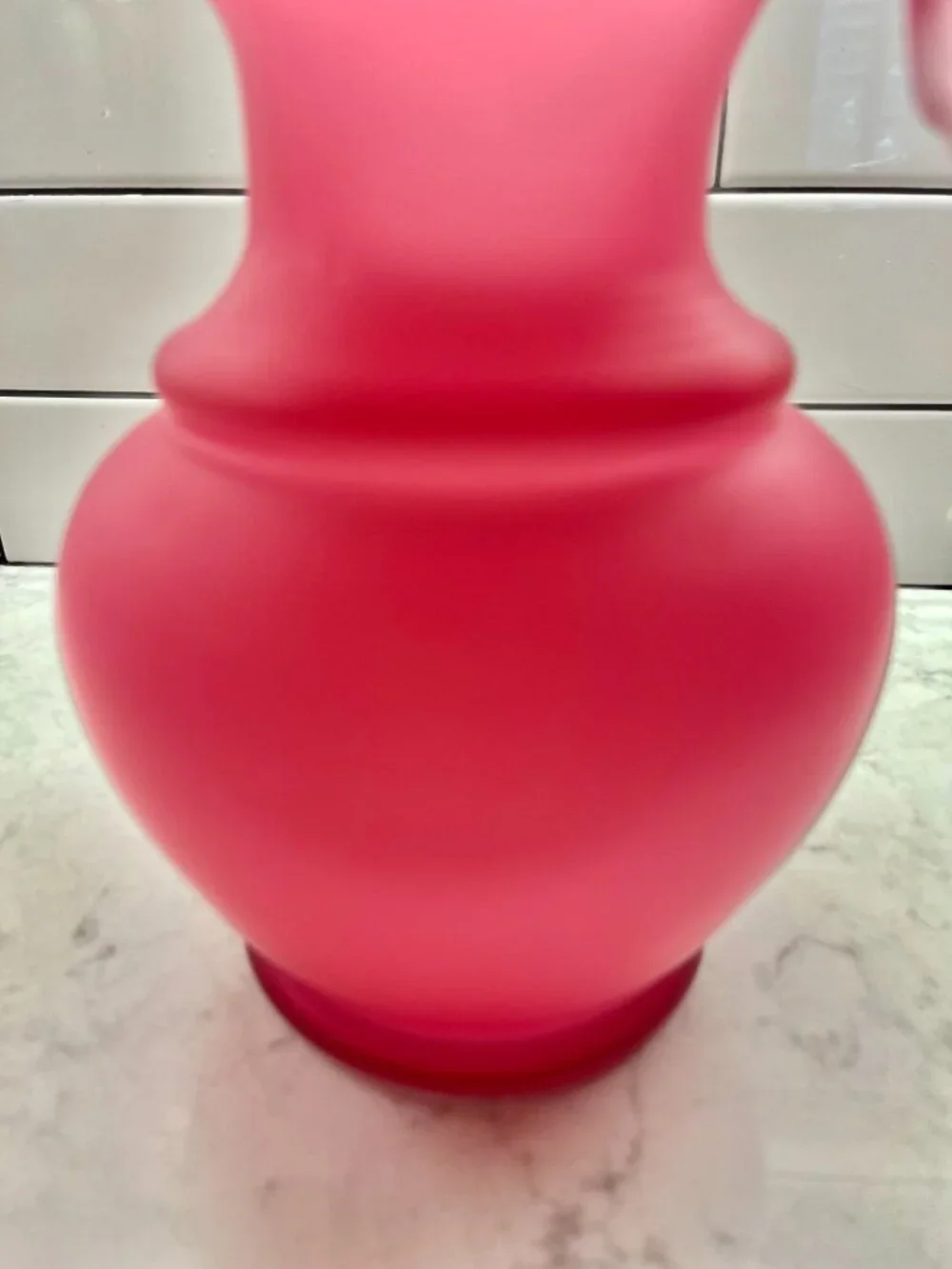 Vintage Mt Washington 10” Satin Glass Vase